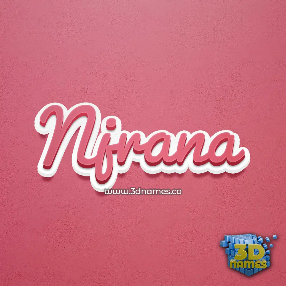 njrana in Red Scribble style - 3D name wallpaper