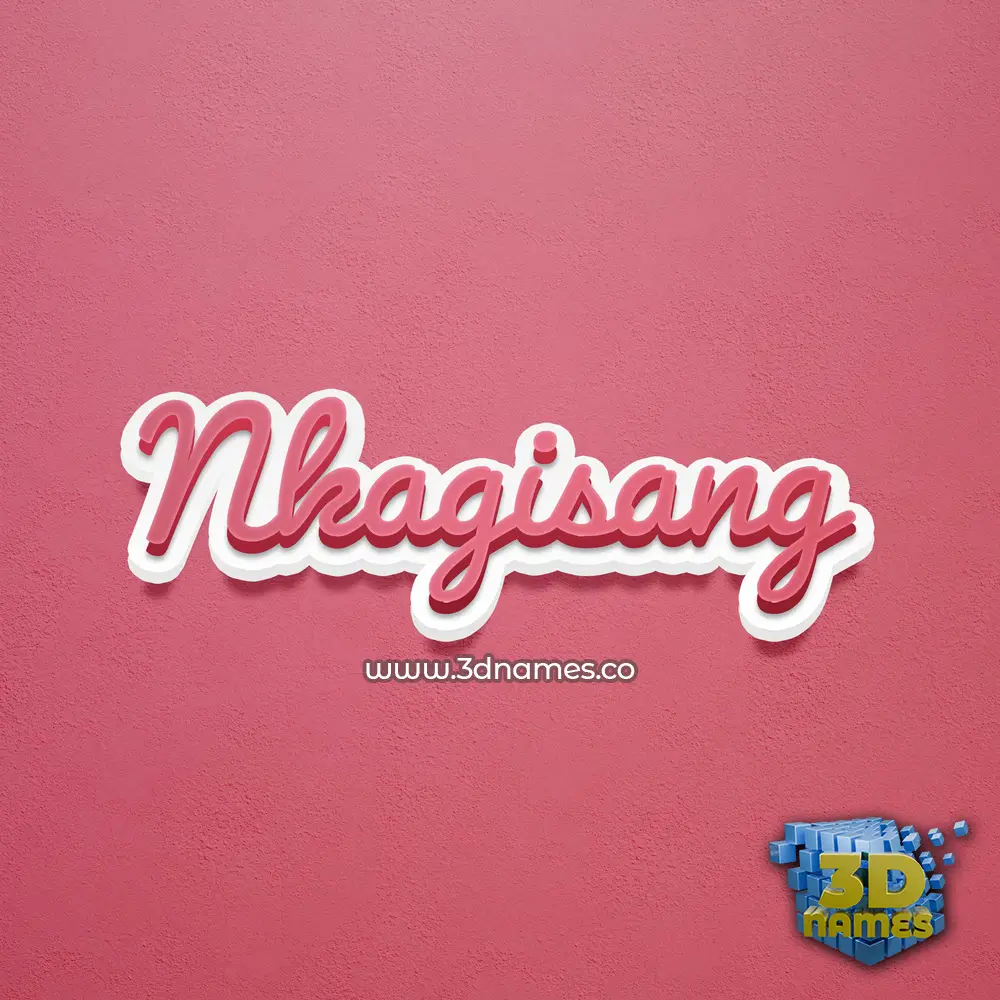 nkagisang in Red Scribble style - 3D name wallpaper