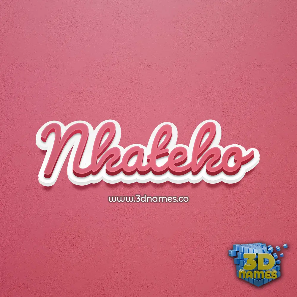 nkateko in Red Scribble style - 3D name wallpaper