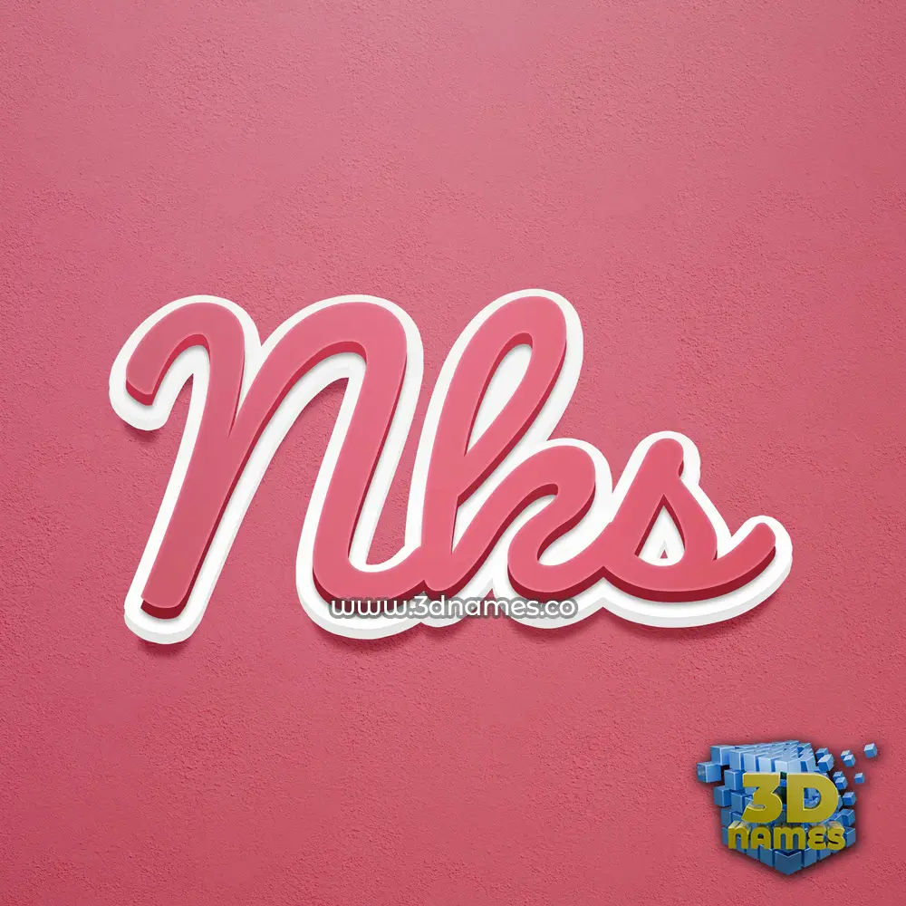 nks in Red Scribble style - 3D name wallpaper
