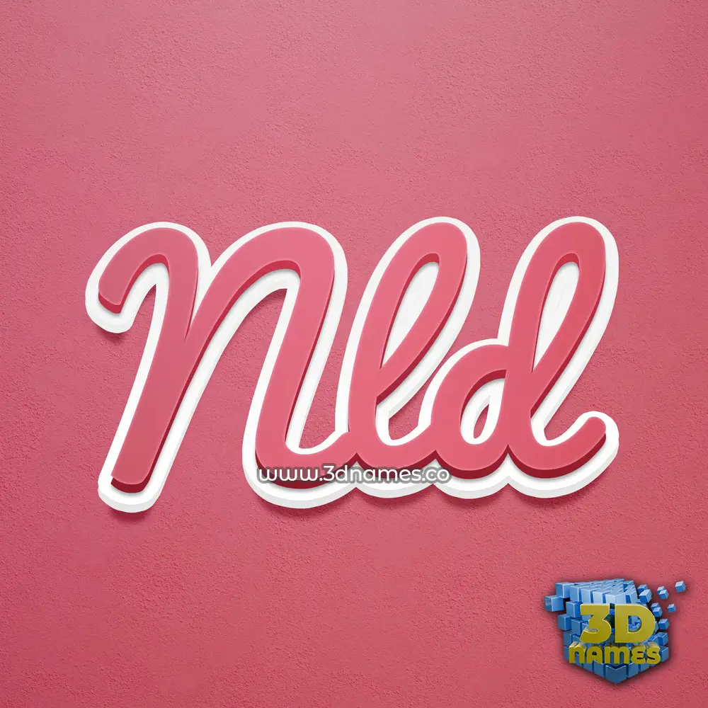 nld in Red Scribble style - 3D name wallpaper