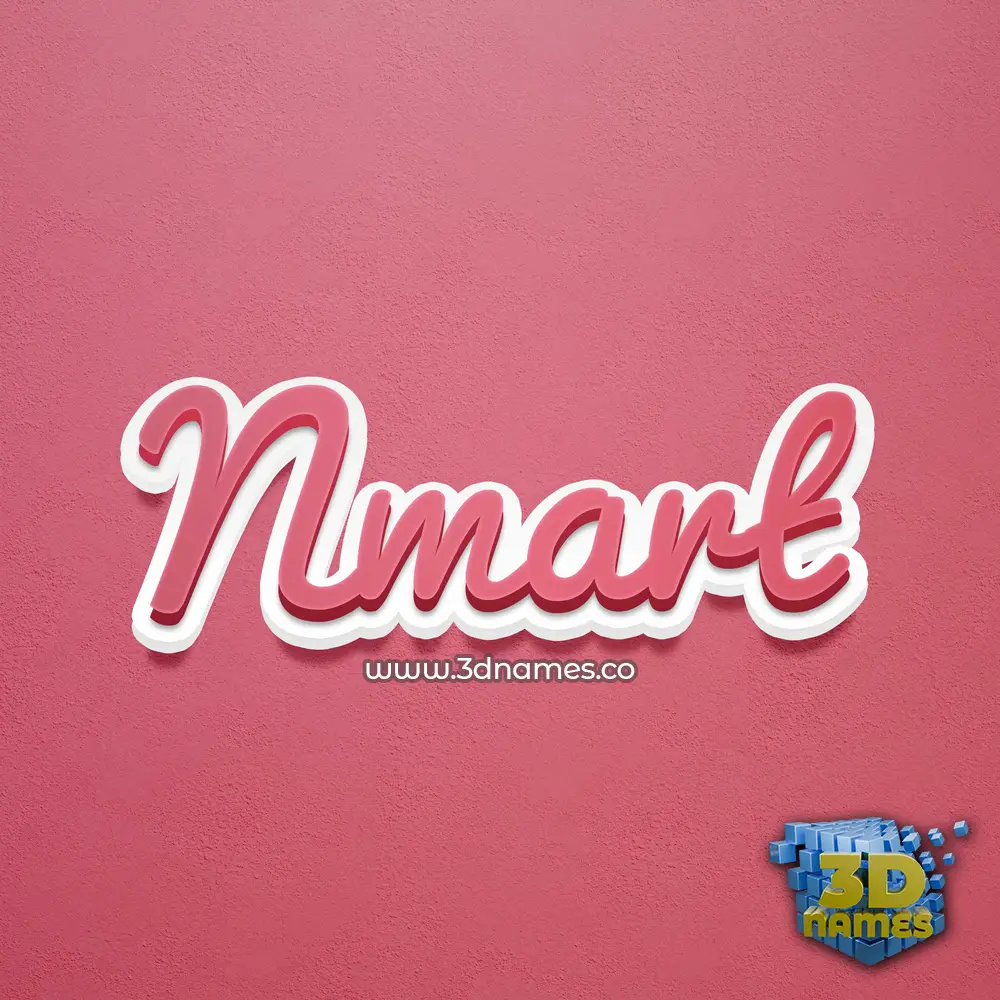 nmart in Red Scribble style - 3D name wallpaper