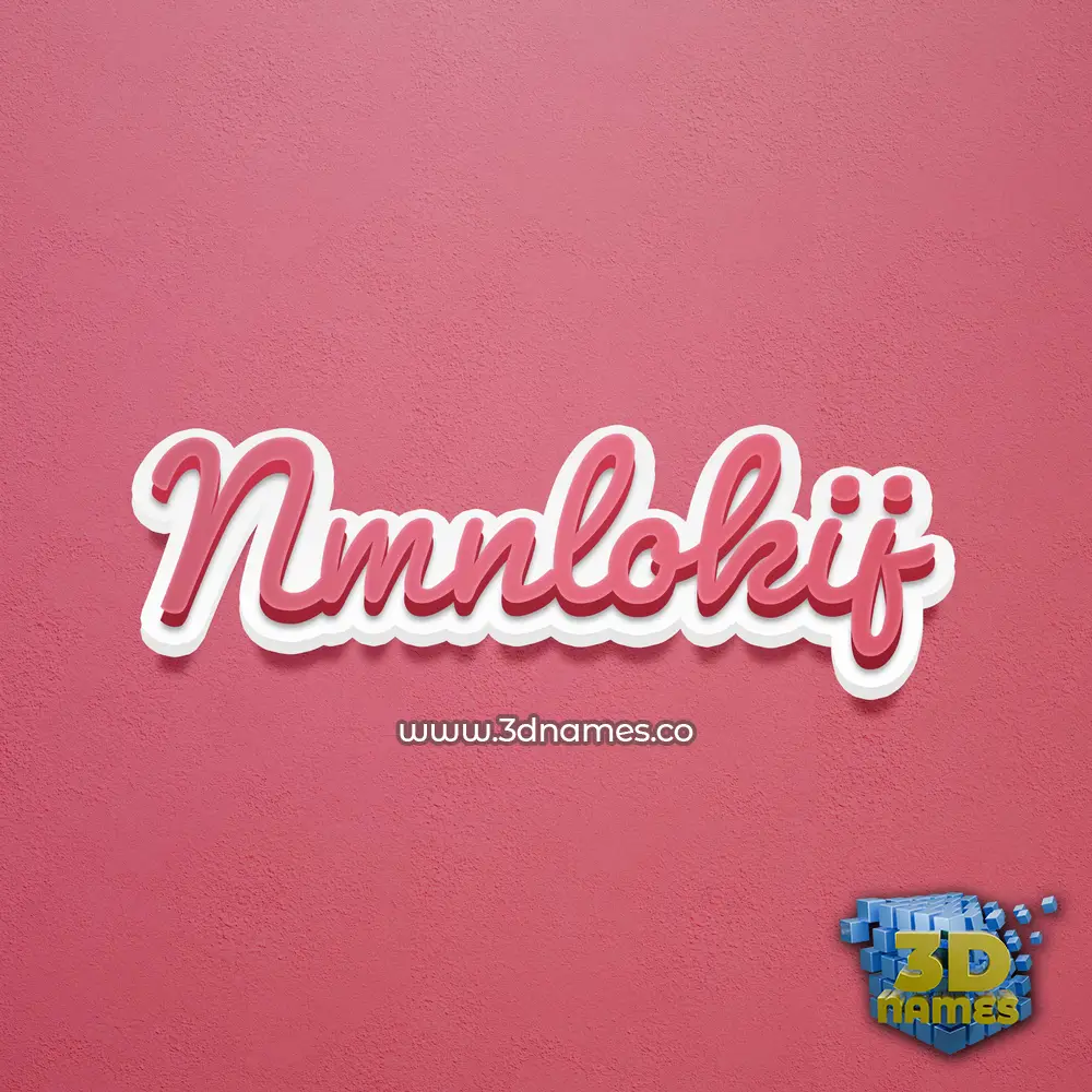 nmnlokij in Red Scribble style - 3D name wallpaper