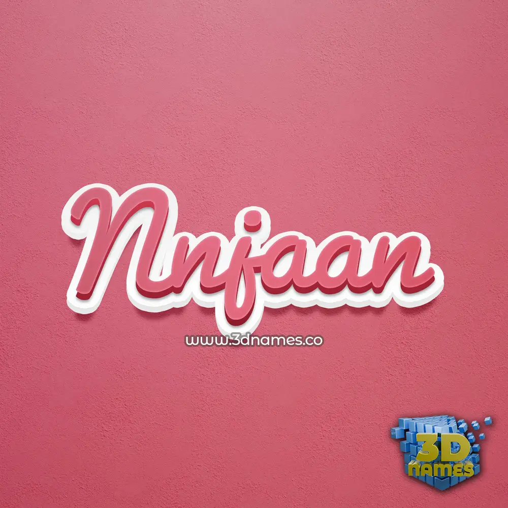 nnjaan in Red Scribble style - 3D name wallpaper