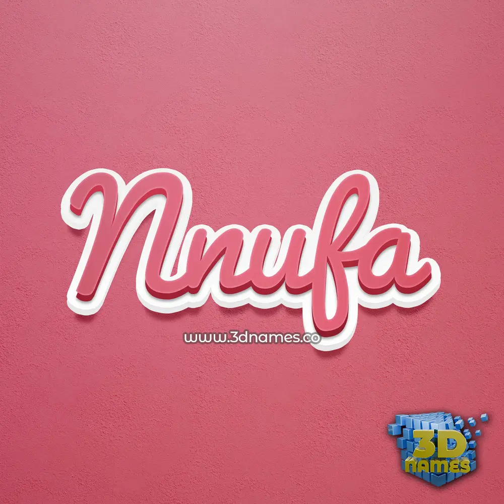 nnufa in Red Scribble style - 3D name wallpaper