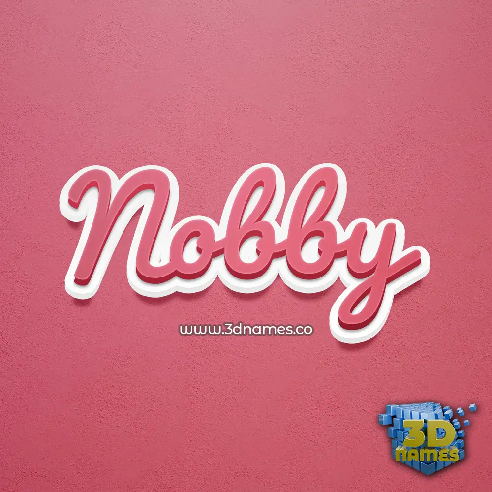 nobby in Red Scribble style - 3D name wallpaper
