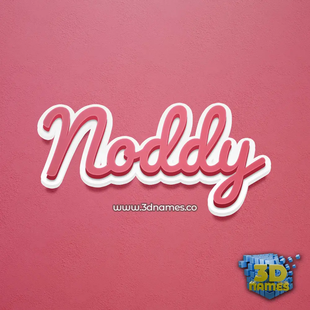 noddy in Red Scribble style - 3D name wallpaper