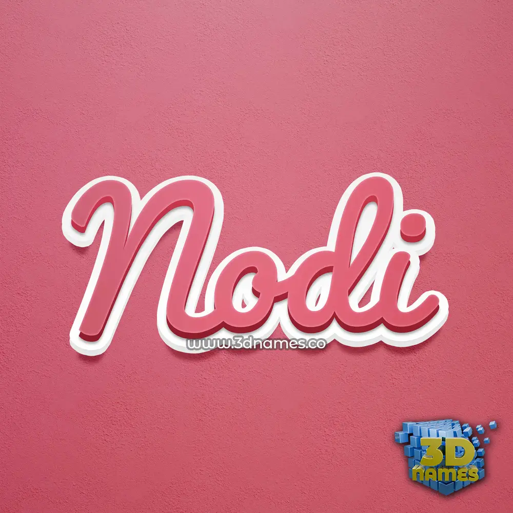 nodi in Red Scribble style - 3D name wallpaper