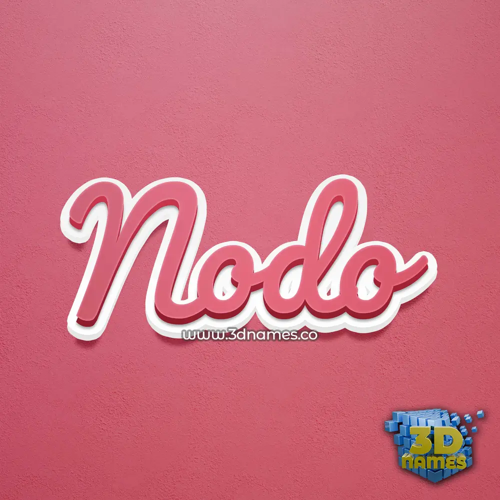 nodo in Red Scribble style - 3D name wallpaper