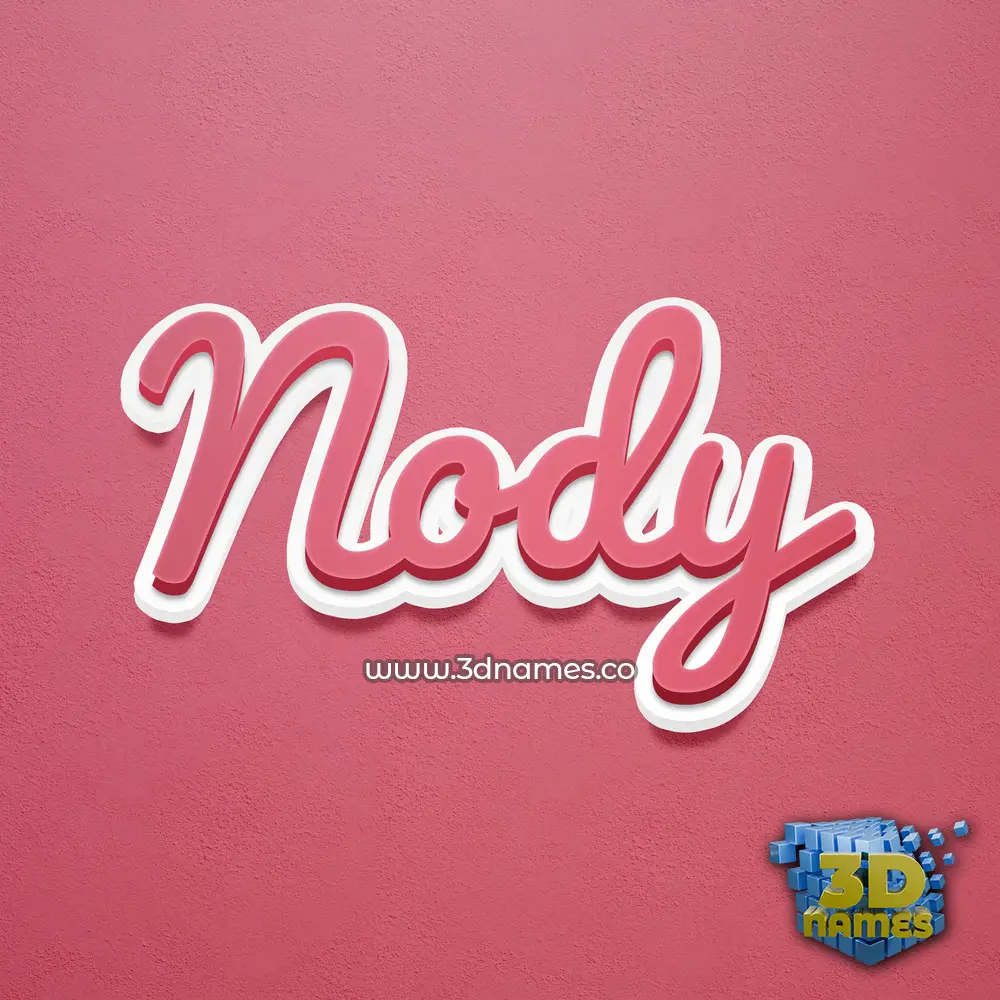 nody in Red Scribble style - 3D name wallpaper