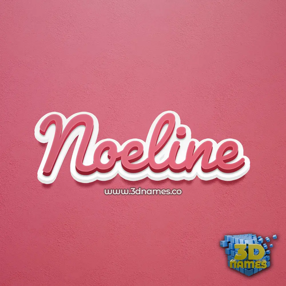 noeline in Red Scribble style - 3D name wallpaper