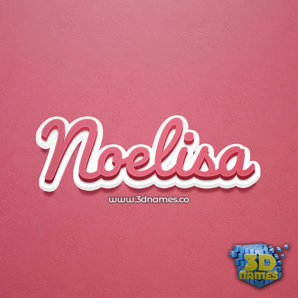 noelisa in Red Scribble style - 3D name wallpaper
