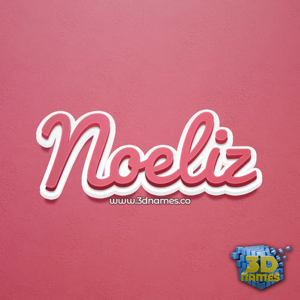 noeliz in Red Scribble style - 3D name wallpaper