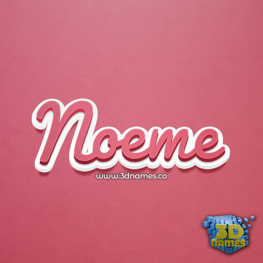 noeme in Red Scribble style - 3D name wallpaper