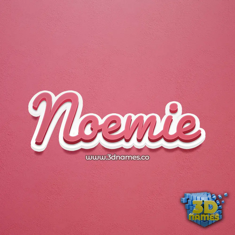 noemie in Red Scribble style - 3D name wallpaper