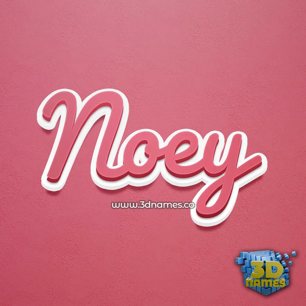 noey in Red Scribble style - 3D name wallpaper