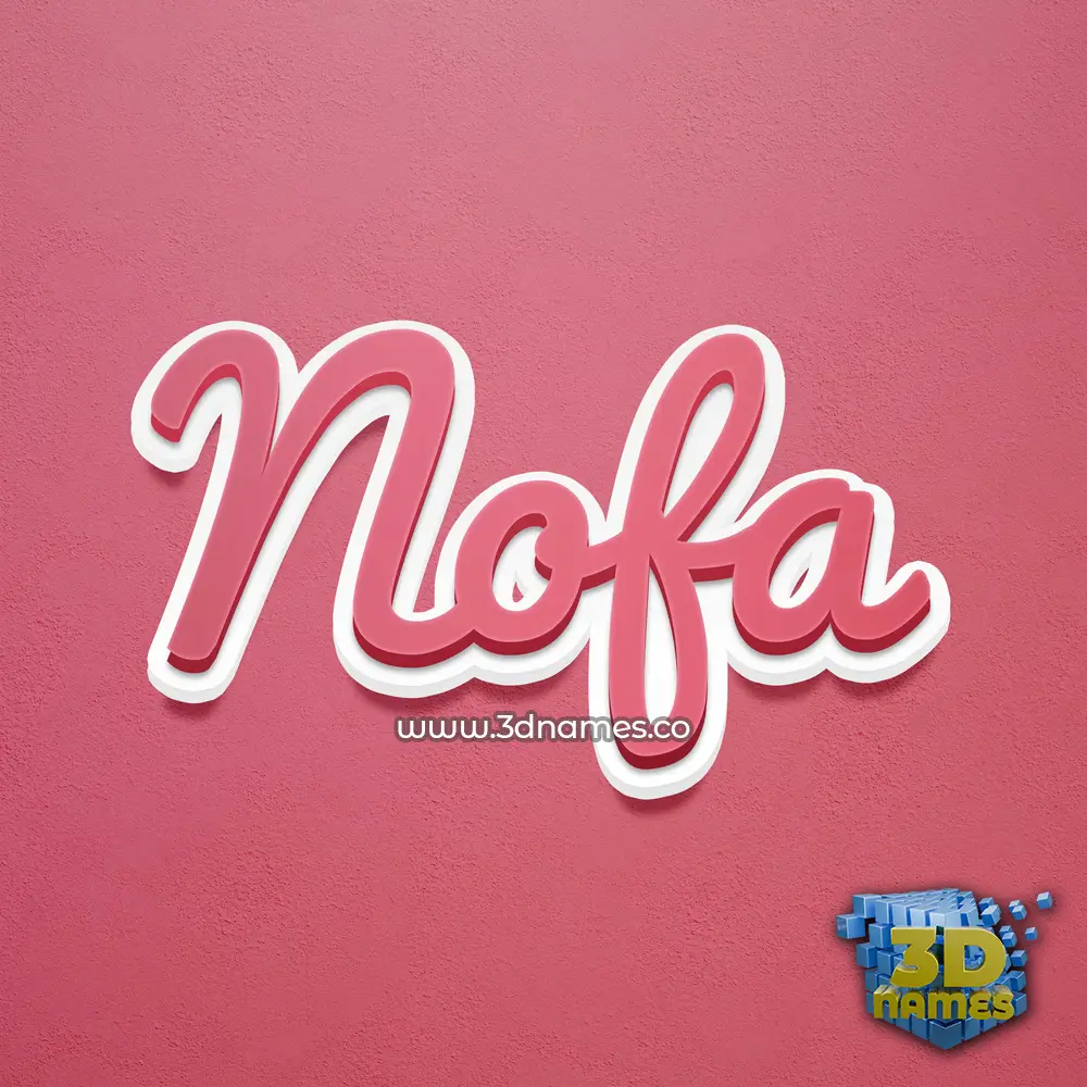 nofa in Red Scribble style - 3D name wallpaper