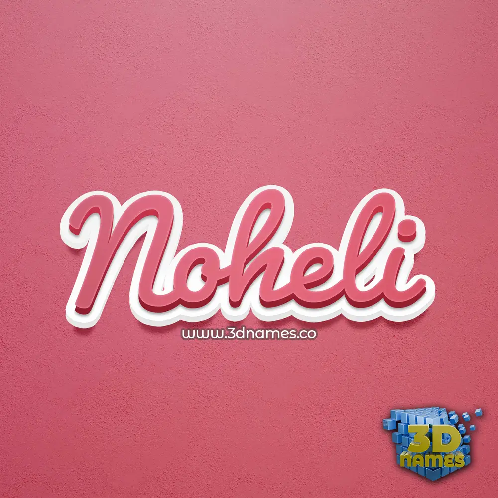 noheli in Red Scribble style - 3D name wallpaper