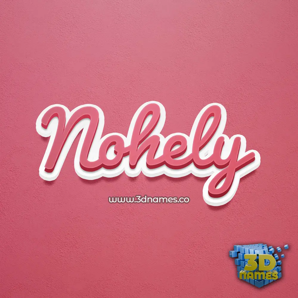 nohely in Red Scribble style - 3D name wallpaper