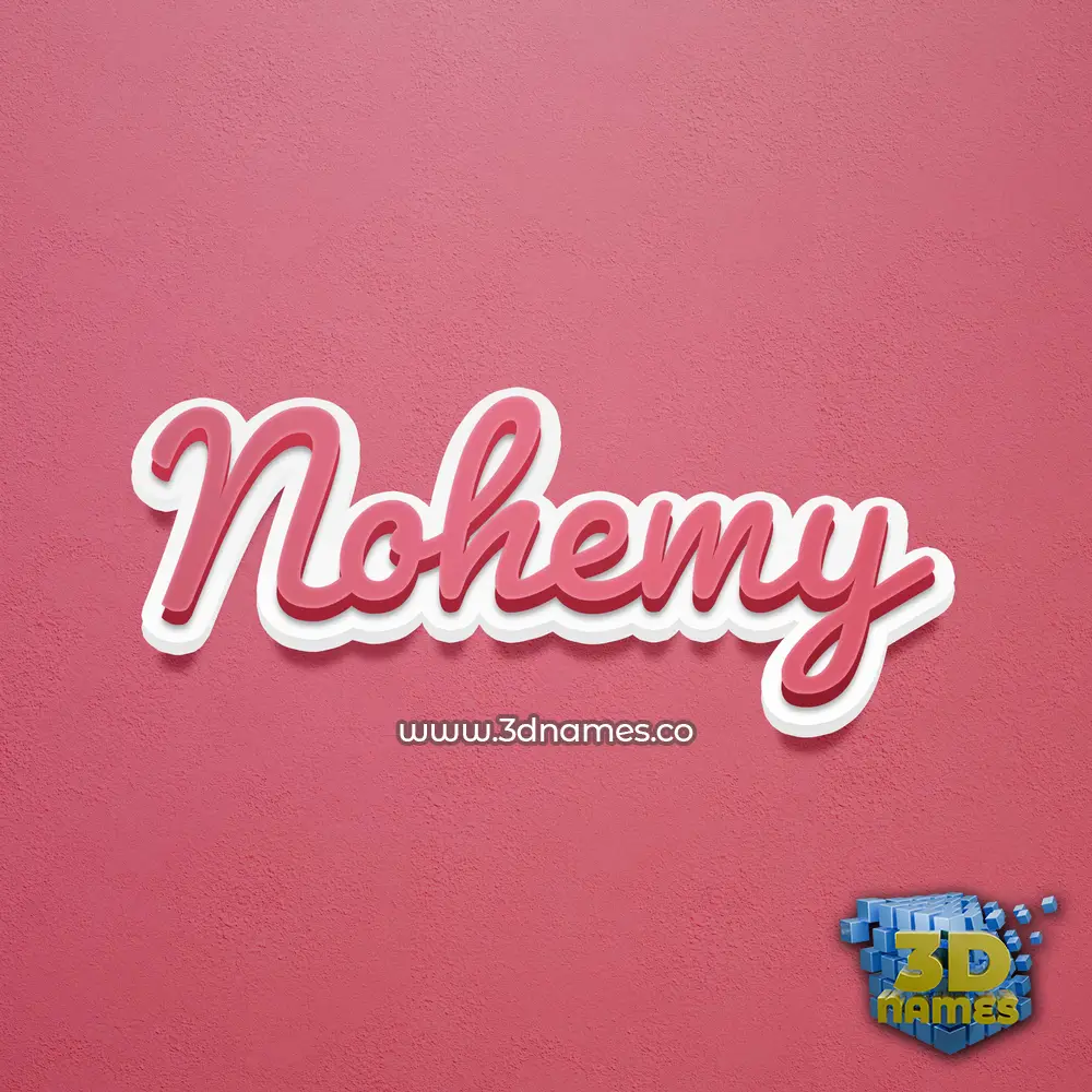 nohemy in Red Scribble style - 3D name wallpaper