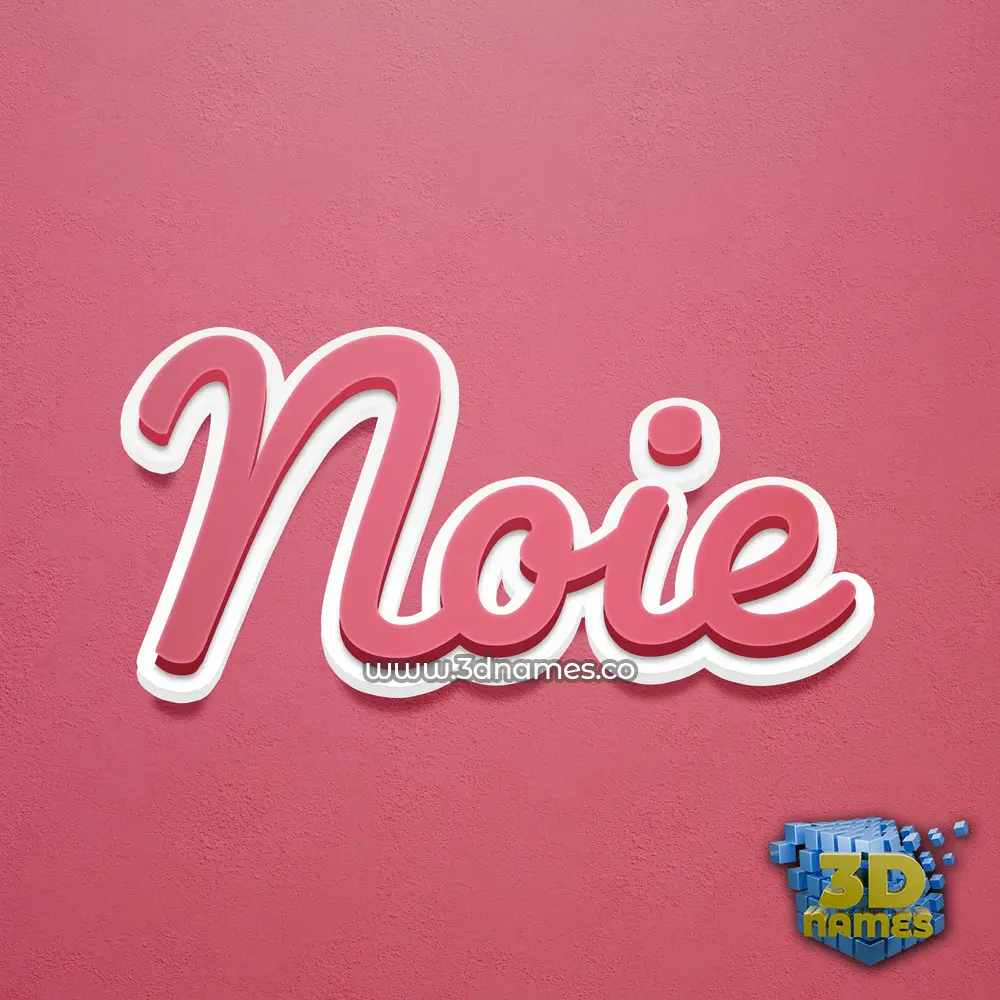 noie in Red Scribble style - 3D name wallpaper