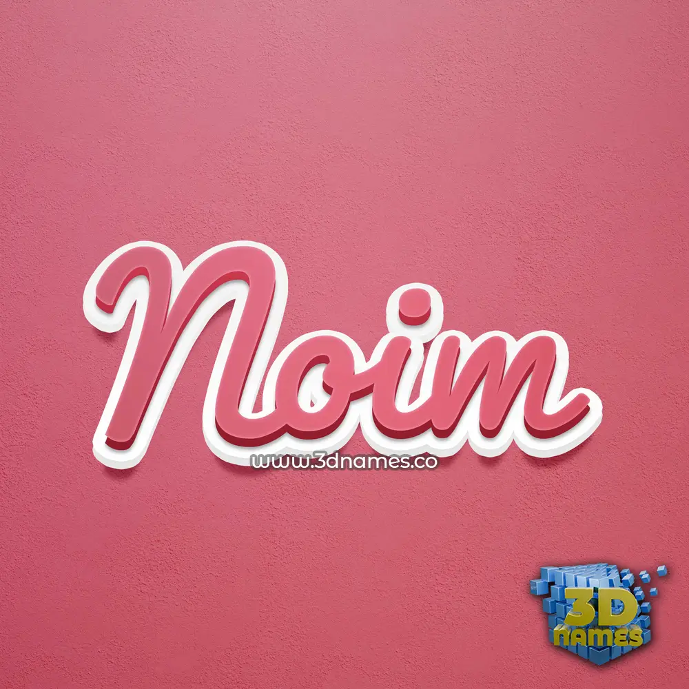 noim in Red Scribble style - 3D name wallpaper