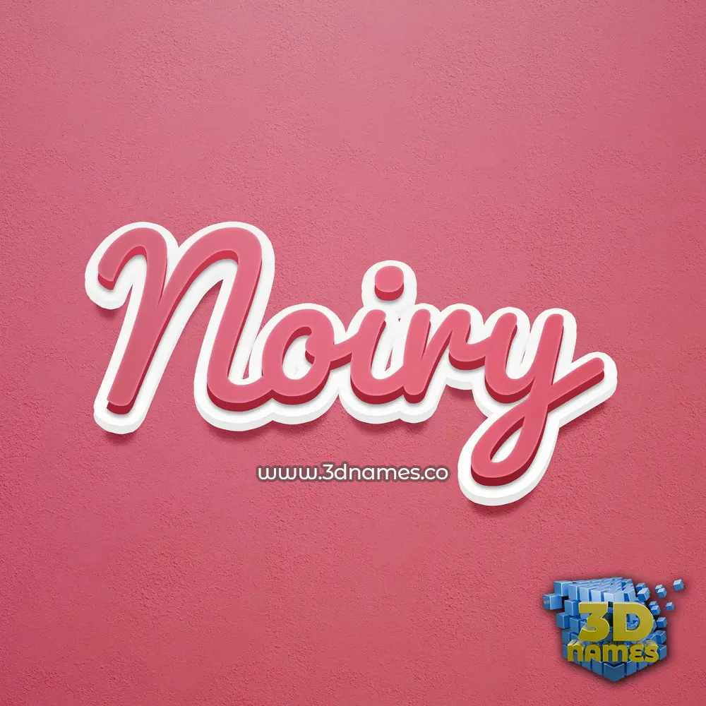 noiry in Red Scribble style - 3D name wallpaper