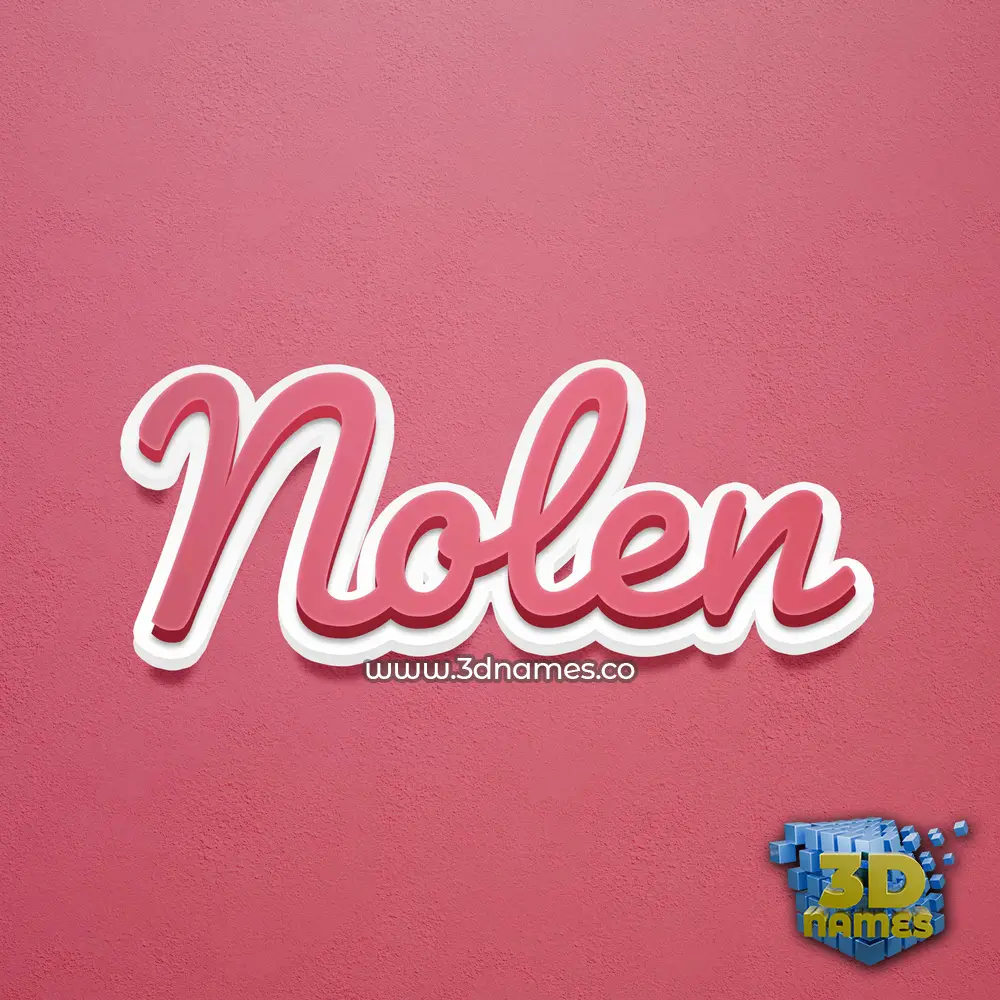 nolen in Red Scribble style - 3D name wallpaper