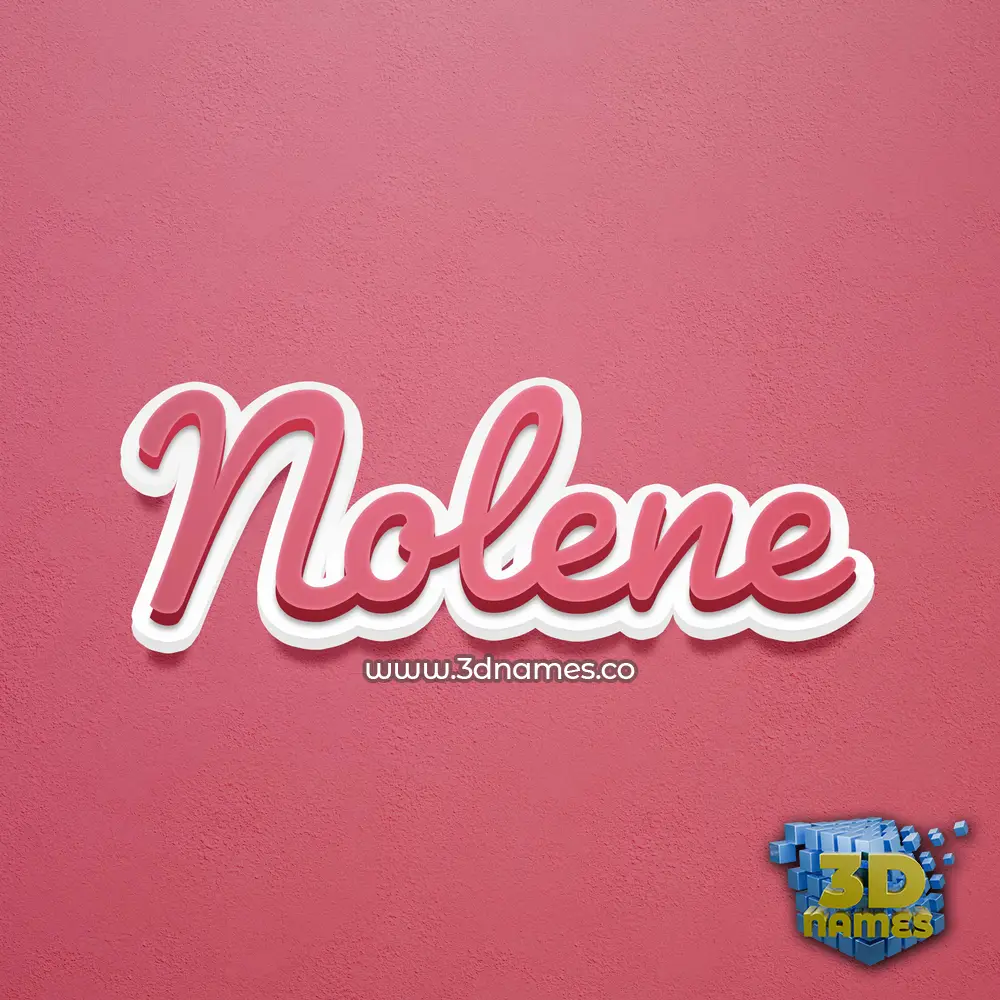 nolene in Red Scribble style - 3D name wallpaper
