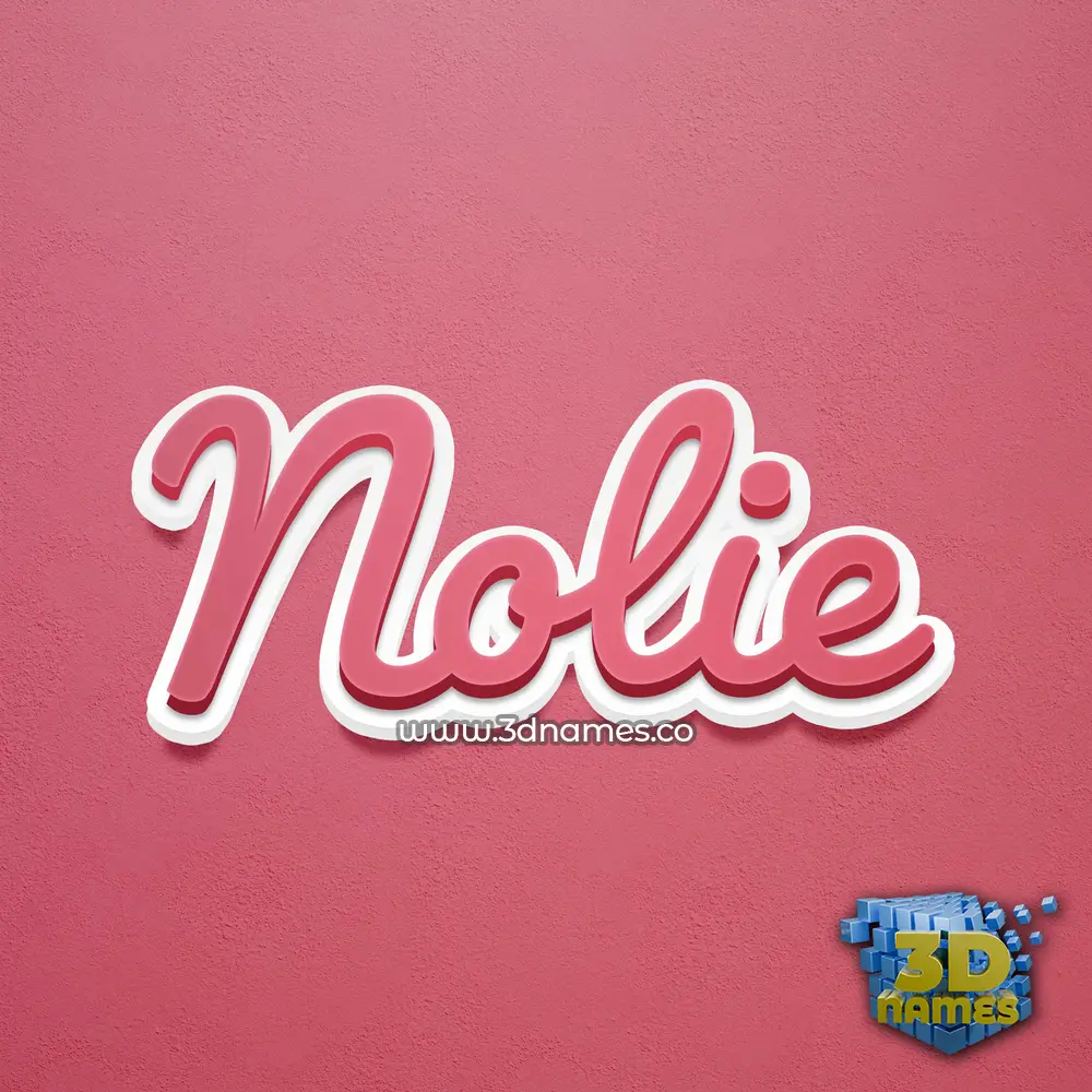 nolie in Red Scribble style - 3D name wallpaper