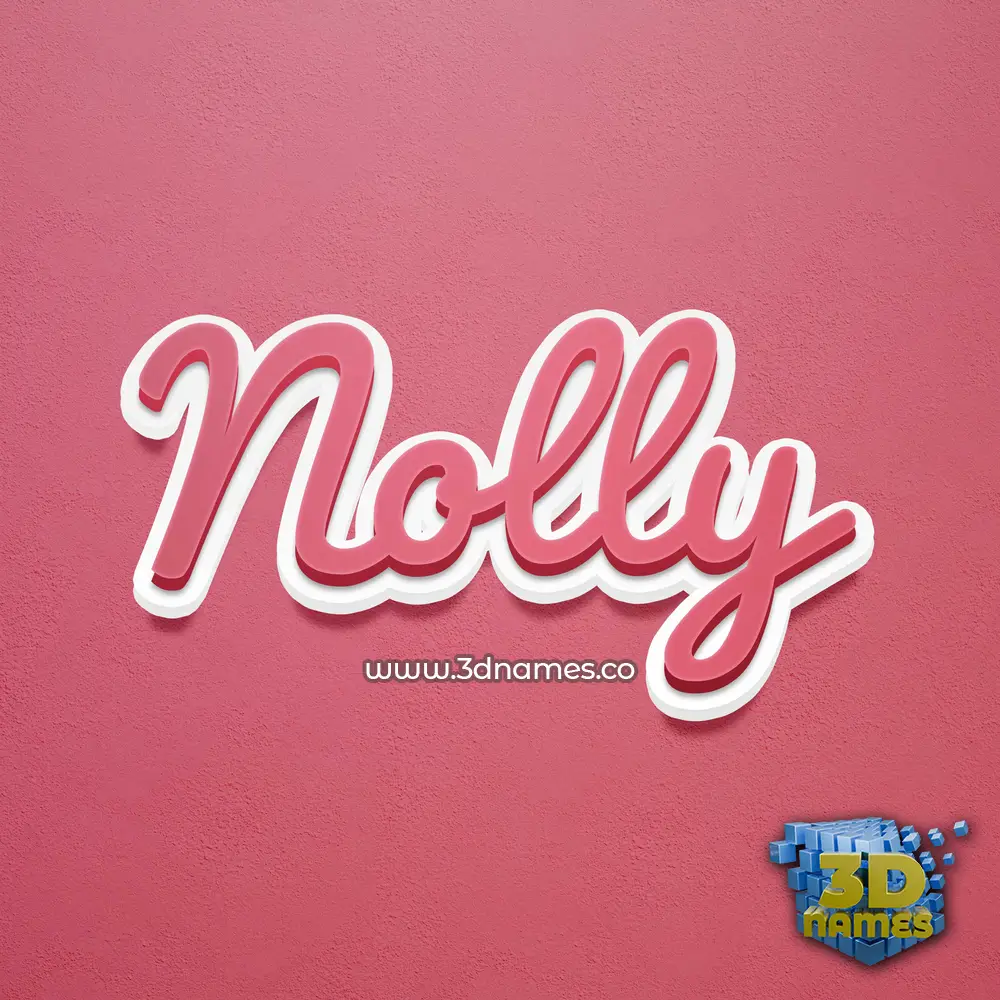 nolly in Red Scribble style - 3D name wallpaper