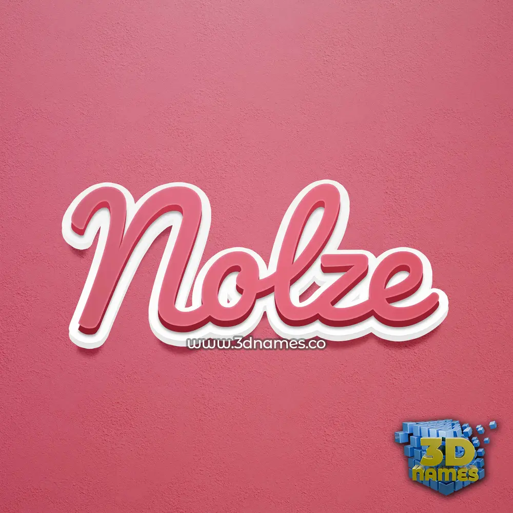 nolze in Red Scribble style - 3D name wallpaper