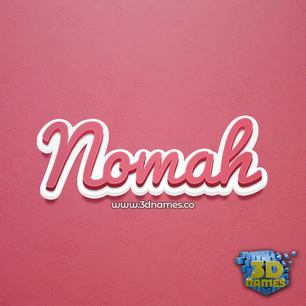 nomah in Red Scribble style - 3D name wallpaper