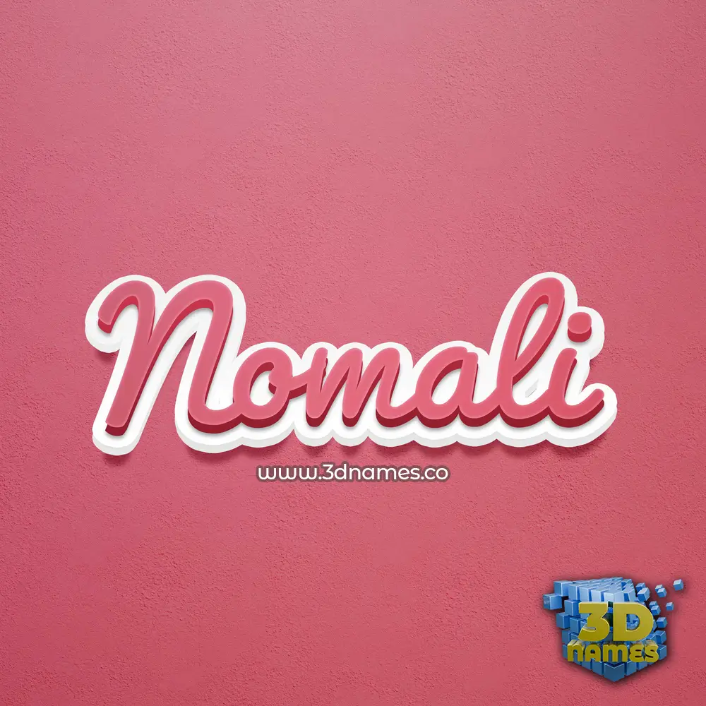 nomali in Red Scribble style - 3D name wallpaper
