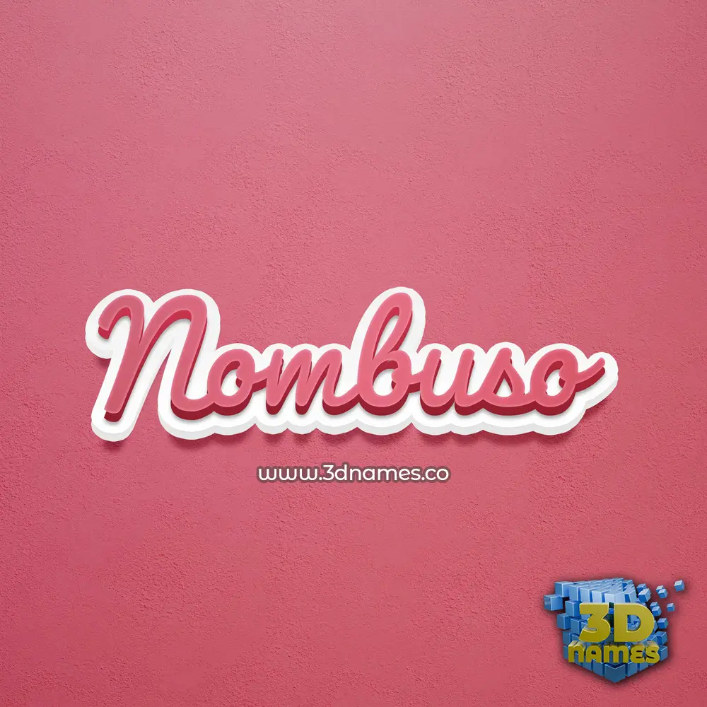 nombuso in Red Scribble style - 3D name wallpaper
