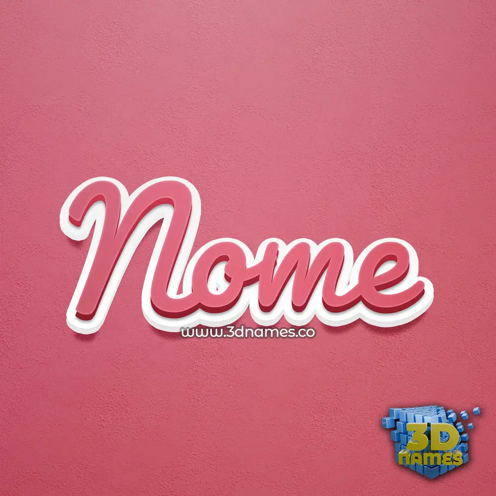 nome in Red Scribble style - 3D name wallpaper