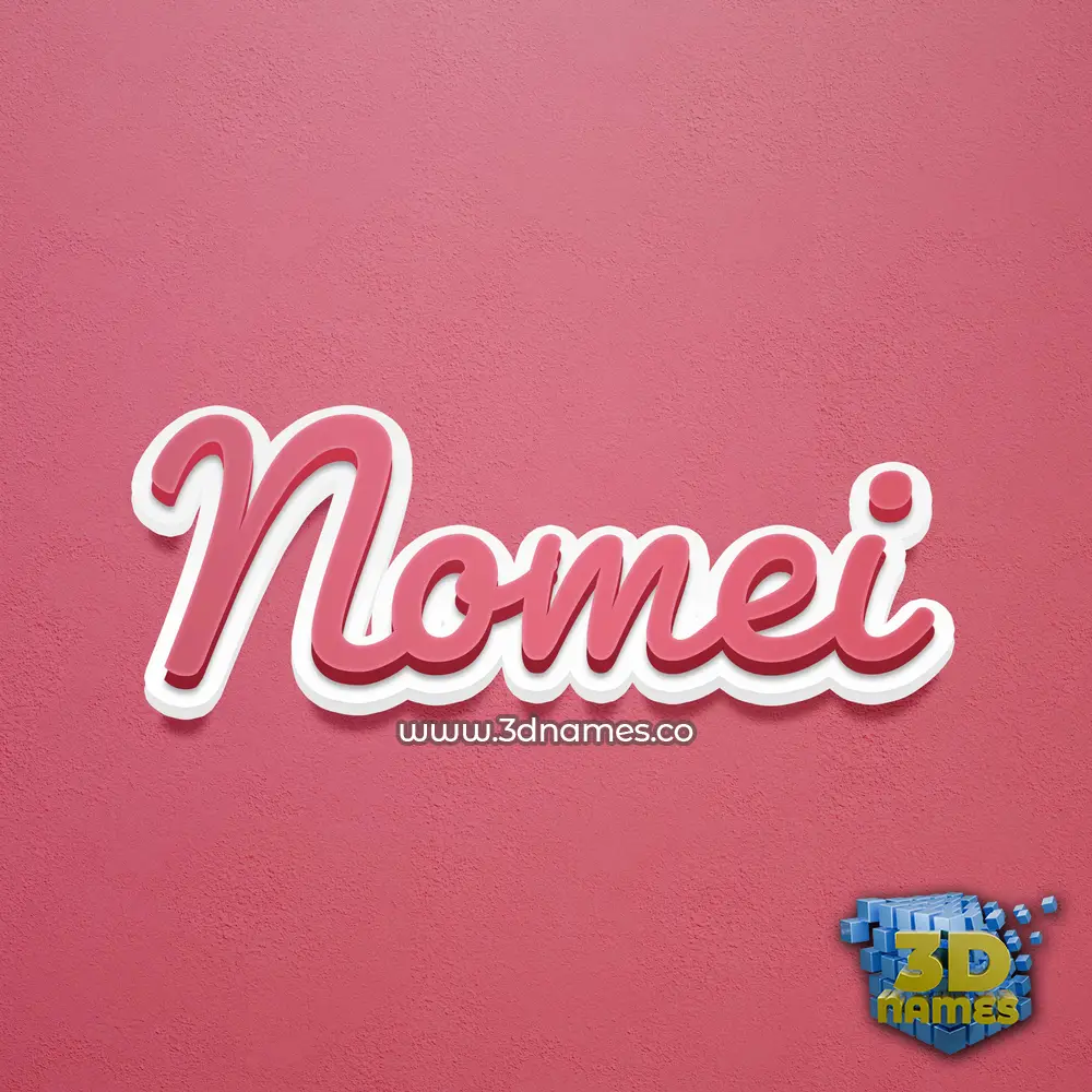 nomei in Red Scribble style - 3D name wallpaper