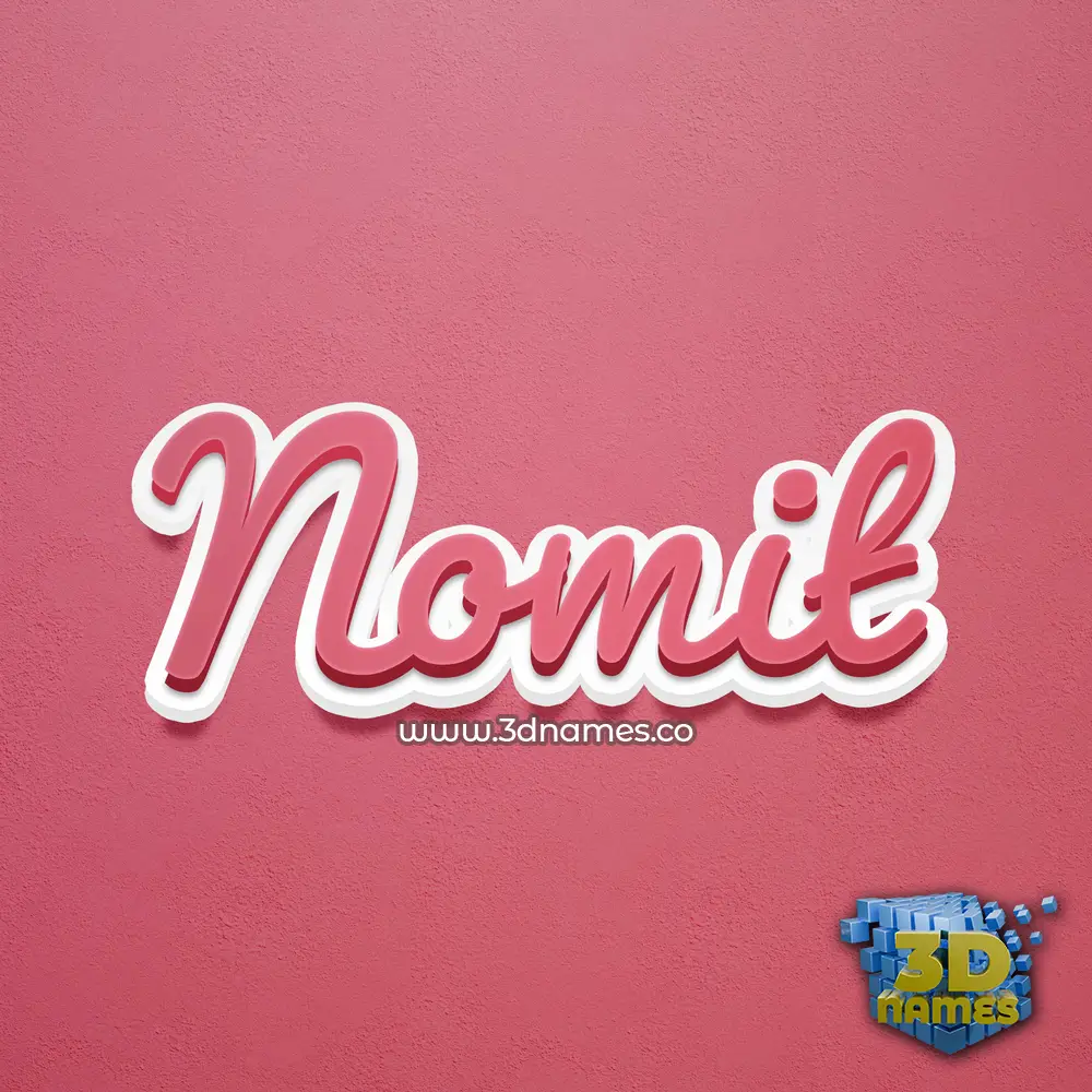 nomit in Red Scribble style - 3D name wallpaper