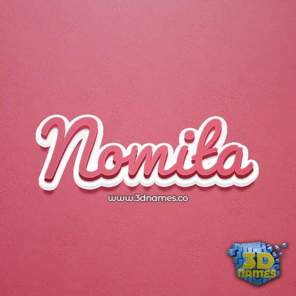 nomita in Red Scribble style - 3D name wallpaper