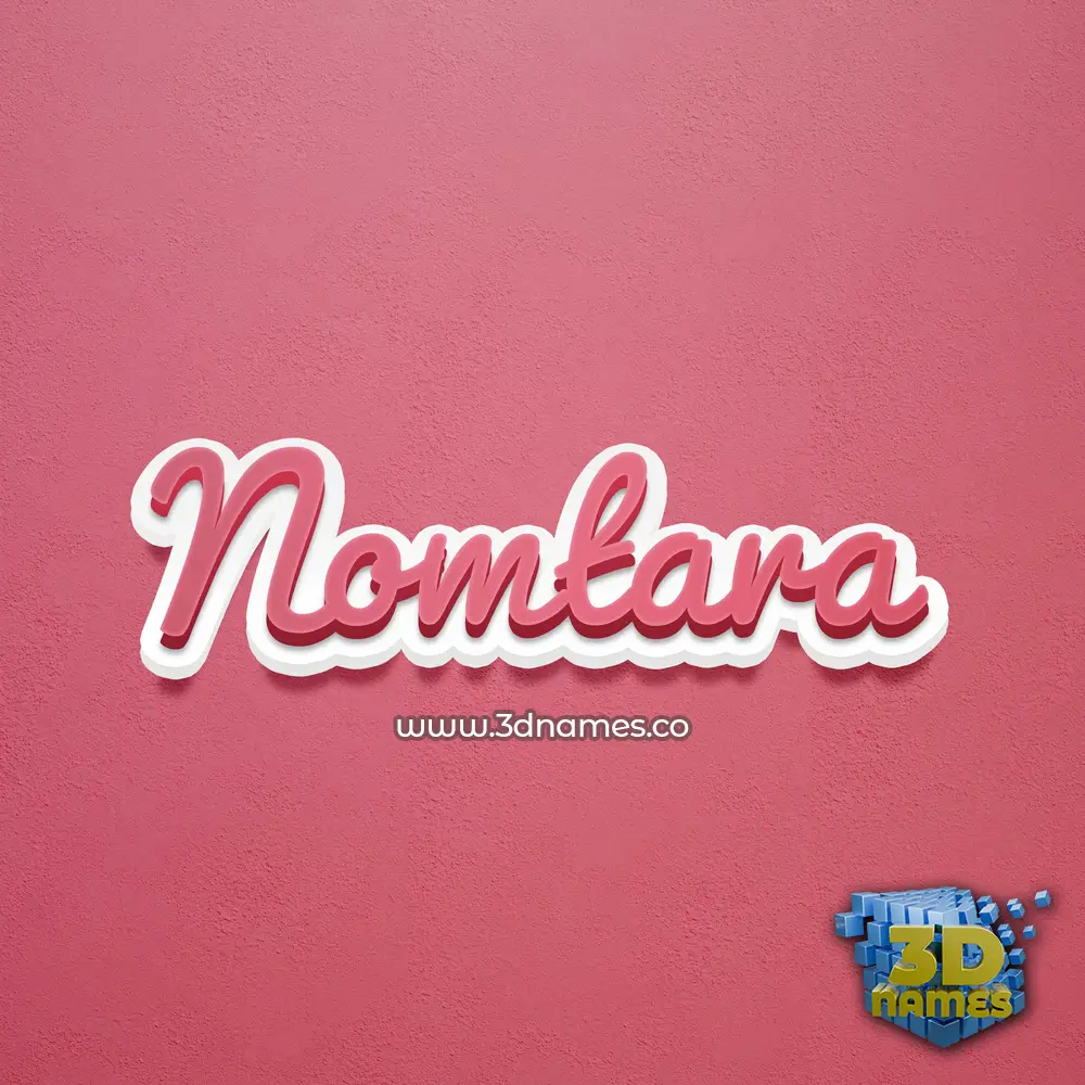 nomtara in Red Scribble style - 3D name wallpaper