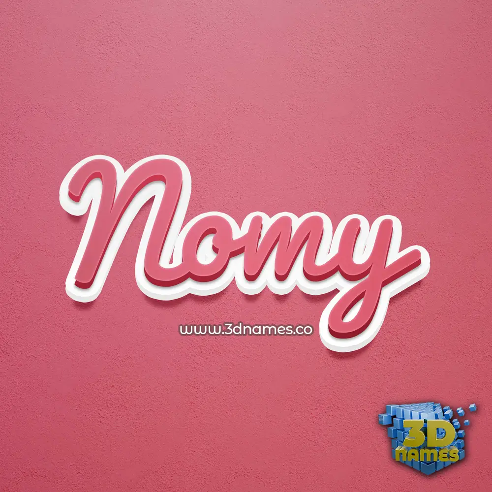 nomy in Red Scribble style - 3D name wallpaper