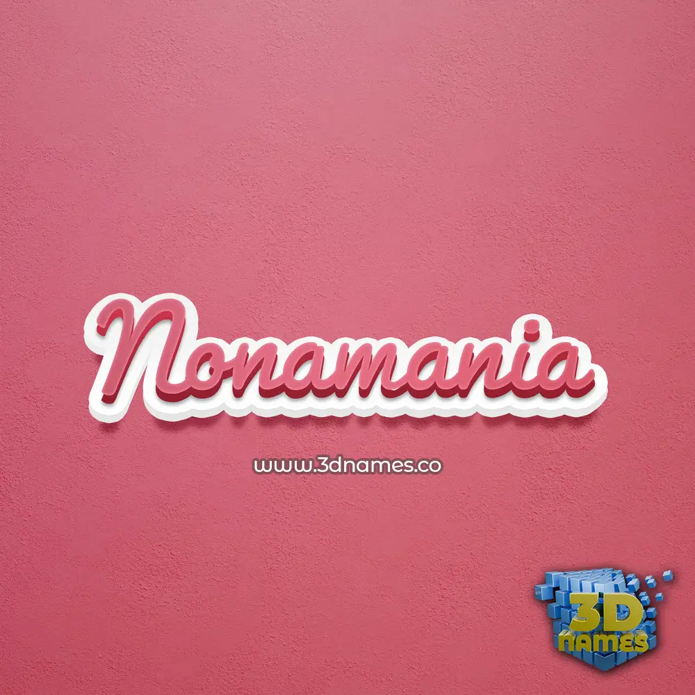 nonamania in Red Scribble style - 3D name wallpaper