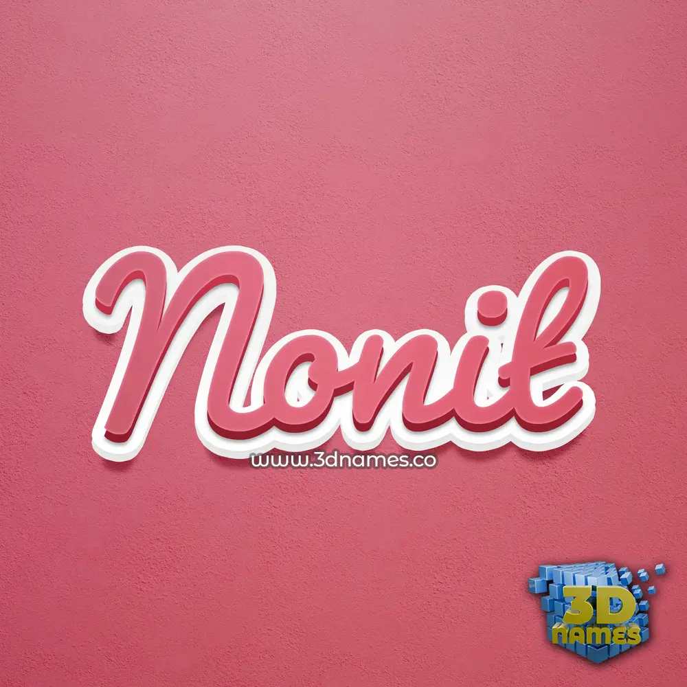 nonit in Red Scribble style - 3D name wallpaper