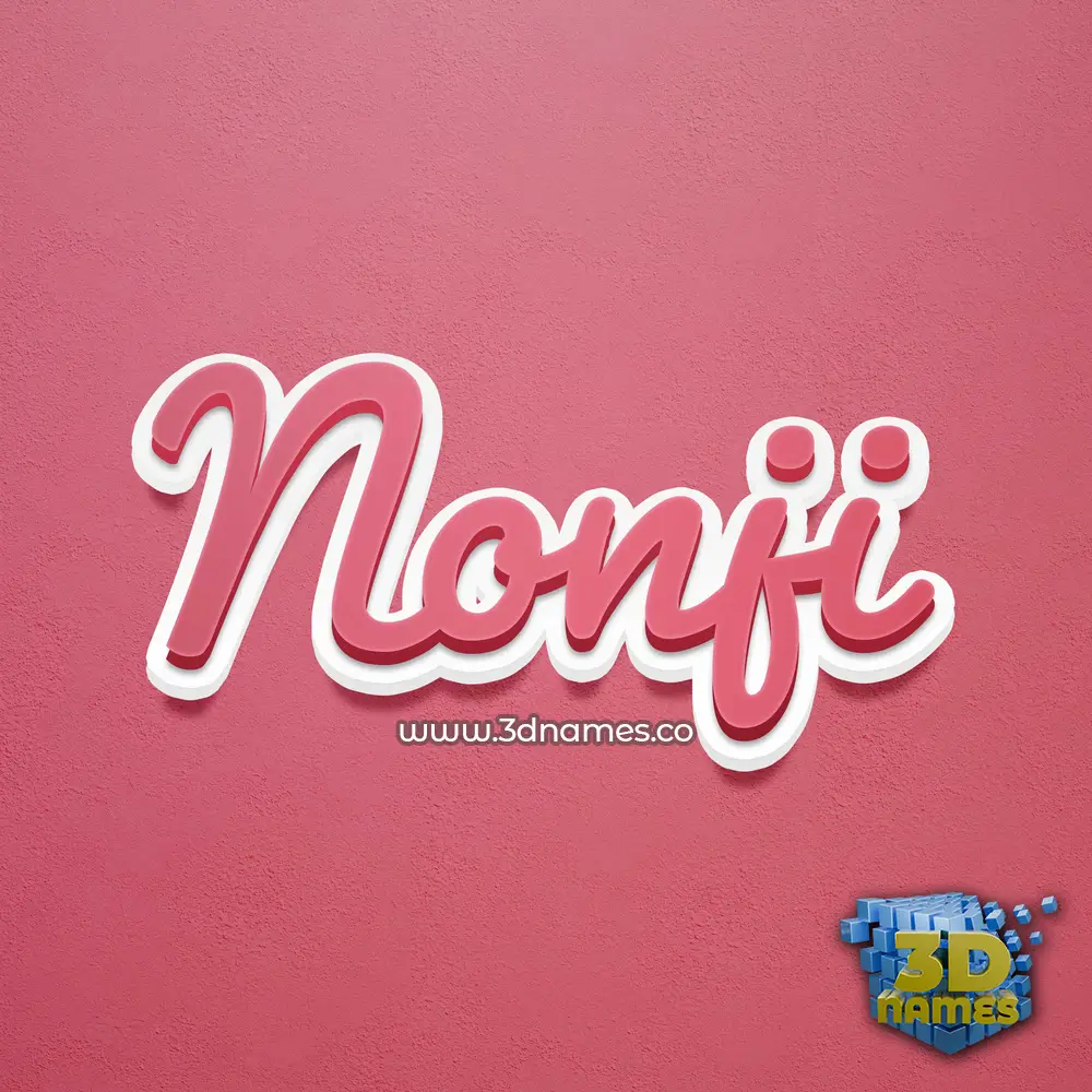 nonji in Red Scribble style - 3D name wallpaper