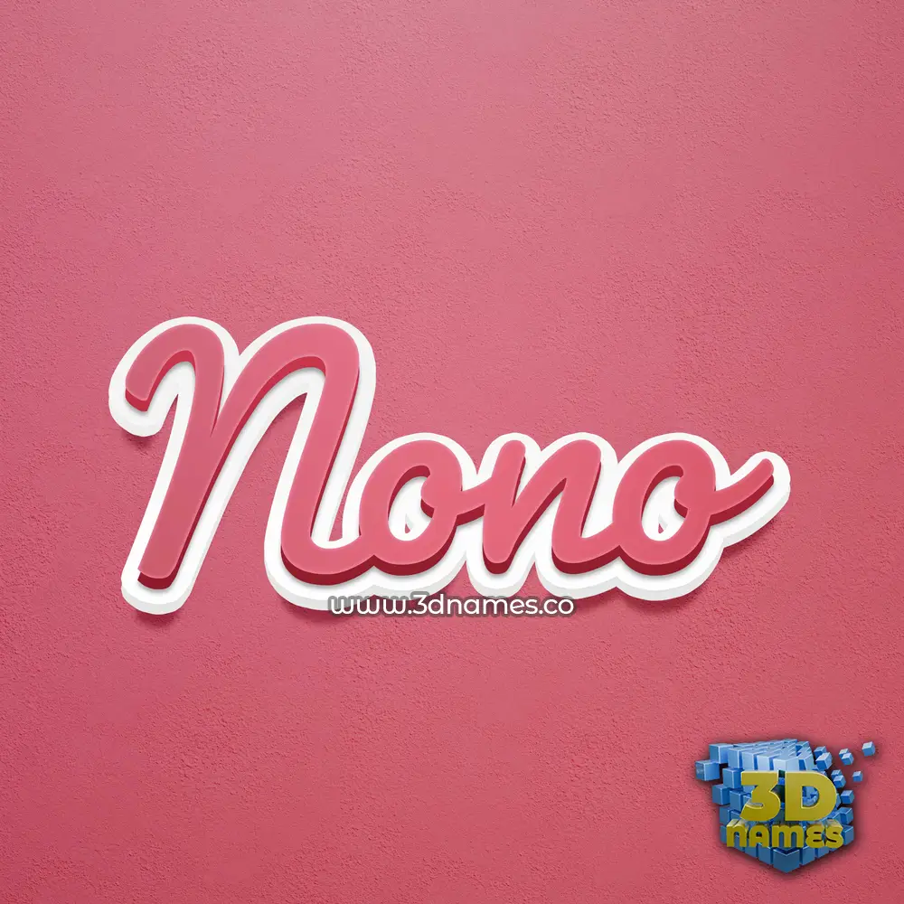 nono in Red Scribble style - 3D name wallpaper
