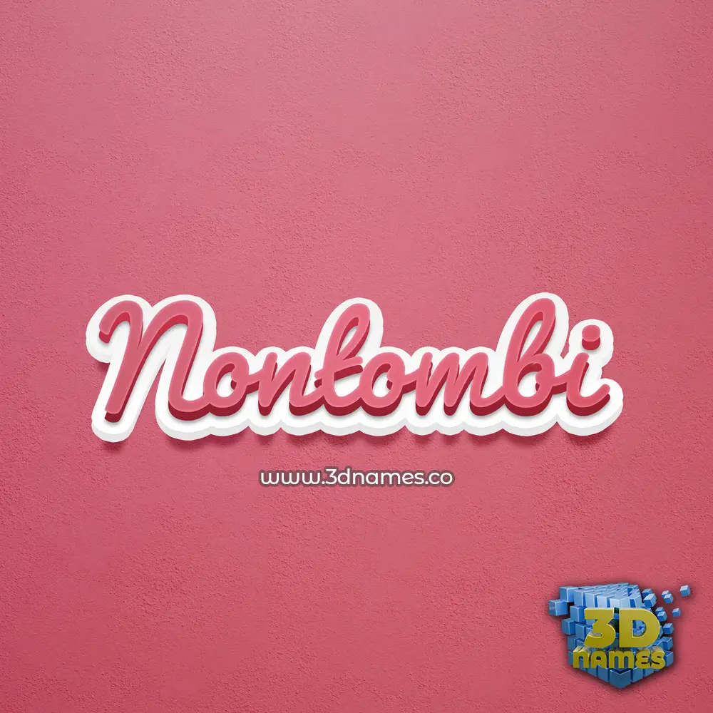 nontombi in Red Scribble style - 3D name wallpaper