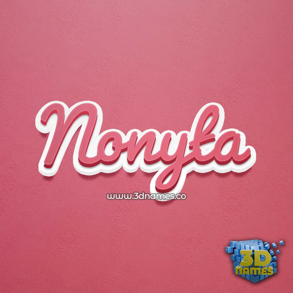 nonyta in Red Scribble style - 3D name wallpaper