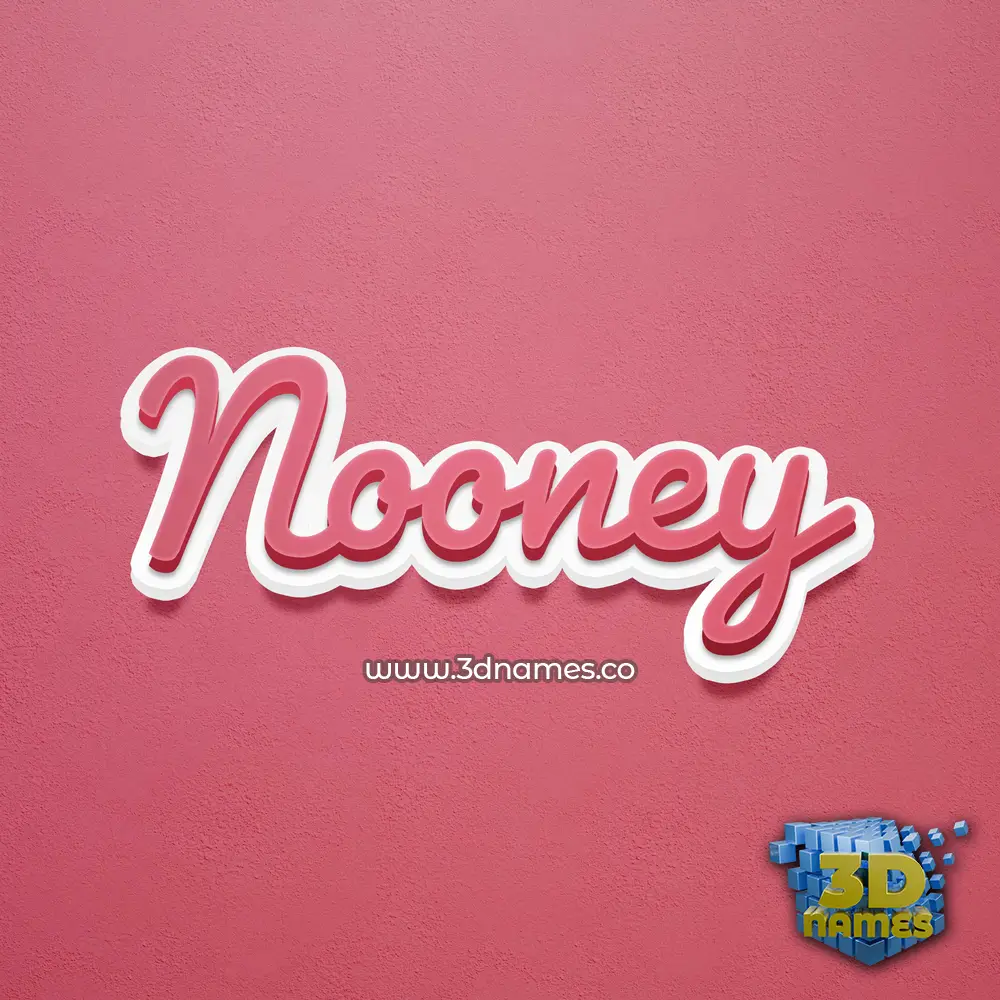 nooney in Red Scribble style - 3D name wallpaper
