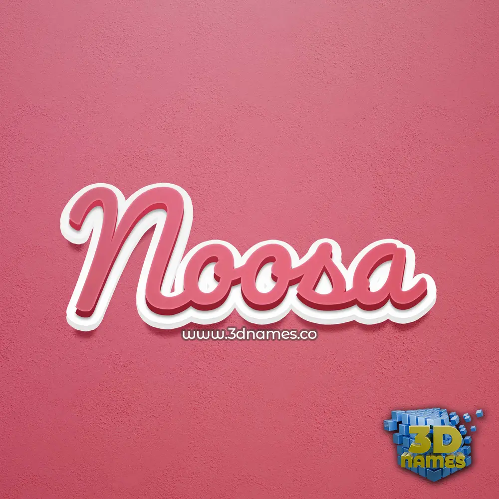 noosa in Red Scribble style - 3D name wallpaper