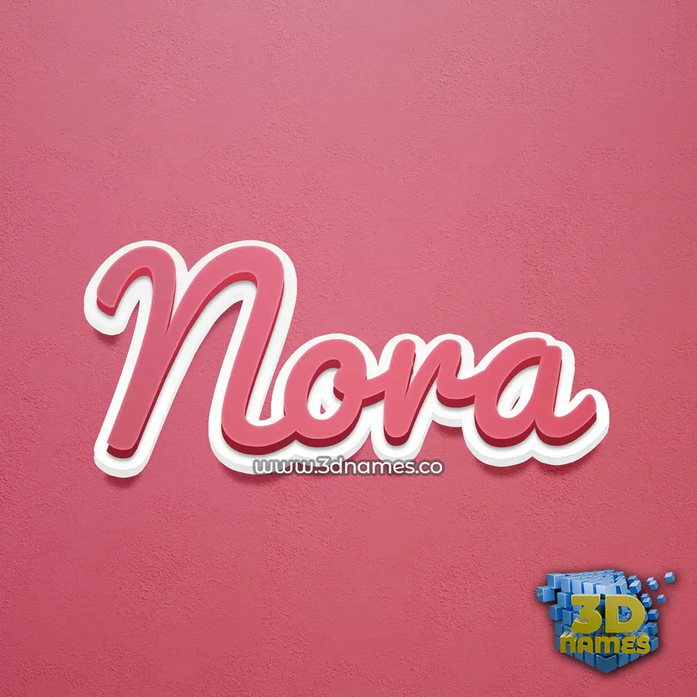 nora in Red Scribble style - 3D name wallpaper